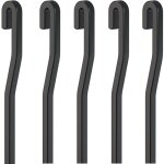 Pack 5 tiges aluminium noires coud�es 4 mm - accessoire cimaise tableau 200 cm , noir