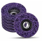 Pack de de 5 violet disques de nettoyage, xu, disque abrasif de ponceuse, 115 x 22 mm disque meuleuse ...