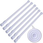 Pack de de 6 tringles extensibles sans per�age tringles de , xu, rideau pour penderie salle de bains ...