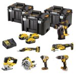 Dewalt - pack 7 outils 18v (3x5, 0 ah) dans 3 coffrets t - stak dck755p3t