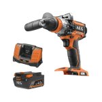 Aeg - pack 18v - perceuse percussion brushless 75 nm - batterie 4. 0 ah - chargeur