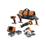 Sans marque - pack aeg artisan 5 outils 18v - 2 batteries 4, 0ah - chargeur - jp18b5 li - 402b