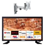 Pack antarion tv led 18. 5  47cm tlviseur hd android 11. 0 + support tv camping car 180 charge max ...