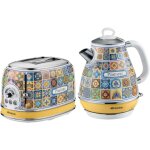 Pack ariete positano bouilloire 1. 7l + grille - pain 2 fentes design rtro