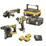 Dewalt - dck305p3t - qw pack 3 outils 18v li - ion dch273 + dcf887 + dcg405 + 35, 0 ah batteries + chargeur ...