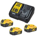 Pack de batteries dewalt 18v 5. 0ah li - ion - 3 batteries + chargeur - dcb115p3