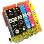 Pack de cartouches encre compatibles epson t2636 26xl couleur noir cyan magenta jaune