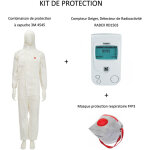 Pack compteur geiger d�tecteur de radioactivit� nucl�aire radex rd1503 + v�tements de protection � capuche ...