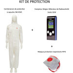 M - e - pack compteur geiger, d�tecteur de radioactivit� nucl�aire soeks 01m + v�tements de protection ...