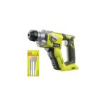 Ryobi - pack marteau perforateur 18v one + sans batterie ni chargeur r18sds - 0 - kit 3 burins sds + ...