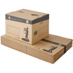 Lot de 10 cartons d�m�nagement � montage automatique et rapide - 120l, charge max 30kg - made in france ...