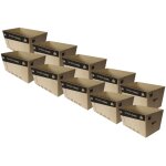 Lot de 10 caisses en carton - 53 x 30 x 26 cm - transport, dmnagement, stockage - pack and move