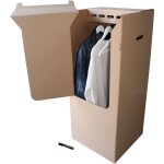 Carton penderie déménagement - 50 x 50 x 120 cm - carton renforcé - 1 marqueur offert Carton penderie déménagement - 50 x 50 x 120 cm - carton renforcé - 1 marqueur offert