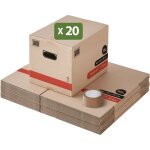 Pack and move - lot 20 cartons d�m�nagement livres premium - 40 x 30 x 30 cm - extr�me r�sistance 20 ...