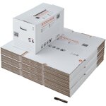Pack and move - lot 20 cartons stockage - 55 x 30 x 30 cm - poignes renforces - 1 marqueur offert