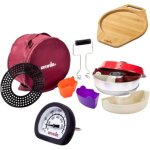 Pack omnia four et accessoires + thermom�tre multifonctions + dessous - de - plat en bambou