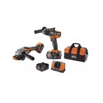 Sans marque - pack perceuse - visseuse  percussion - meuleuse - 18v aeg brushless - 2 batteries 5, 0ah ...