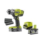 Ryobi - pack boulonneuse � chocs 18v one + - 1 batterie 2. 0ah - 1 chargeur r18iw3 - 120s - 1 batterie ...