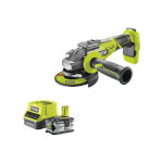 Pack ryobi meuleuse d'angle brushless 18v one + r18ag7 - 0 - 1 batterie 18v 4. 0ah - 1 chargeur rapide ...