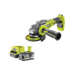 Pack ryobi meuleuse d'angle brushless 18v one + r18ag7 - 0 - 1 batterie 18v 5. 0ah - 1 chargeur rapide ...