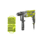 Pack ryobi perceuse � percussion rpd1010k - 1010w - coffret de 127 accessoires - rak127ddsd