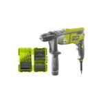 Pack ryobi perceuse � percussion rpd1010k - 1010w - coffret de 38 accessoires - rak38sdd