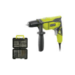Pack ryobi - perceuse  percussion rpd500 - gc - 500w - coffret rak60ddf 60 accessoires - perage et ...
