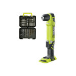 Pack ryobi perceuse - visseuse d'angle rad1801m - 18v one + sans batterie ni chargeur - coffret 60 accessoires ...