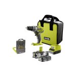 Ryobi - pack perceuse - visseuse r18dd3 - 2415bs 18v one + - 2 batteries 4, 0 ah - 1, 5ah - chargeur ...