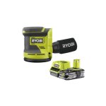 Ryobi - pack ponceuse excentrique 18v one + rros18 - 0 - 1 batterie 2. 5ah - 1 chargeur rapide rc18120 ...