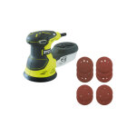 Pack ryobi ponceuse excentrique électrique ros300 - 300w - 125mm - 10 disques abrasifs - 125mm - grain ... Pack ryobi ponceuse excentrique électrique ros300 - 300w - 125mm - 10 disques abrasifs - 125mm - grain ...