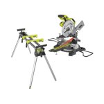 Ryobi - pack scie � onglet radiale �lectrique - 2000w - 254mm - ems254l - support universel rls02