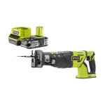 Pack ryobi scie sabre brushless 18v one + r18rs7 - 0 - 1 batterie 2. 5ah - 1 chargeur rapide rc18120 ...