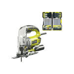 Ryobi - pack scie sauteuse pendulaire rjs1050 - ka5 - 680 w - 105mm - coffret de 20 lames - bois - mtal ...