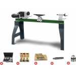 Pack tour � bois 408x1067mm + mandrin 146 mm + jeu 8 burins + jeu 3 griffes + mandrin � couronne + abre ...