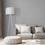 Paco home - lampadaire salon chambre tripode abat - jour tissu lampadaire e27 uni blanc (Ø45. 5 cm), ... Paco home - lampadaire salon chambre tripode abat - jour tissu lampadaire e27 uni blanc (Ø45. 5 cm), ...