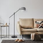 Paco home - lampes led suspension lampadaire plafonnier d�co salon liseuse bureau e27 noir, lampadaire ...