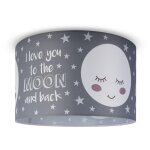 Paco home plafonnier chambre enfant suspension b�b� abat - jour tissu rond �toiles design 1 (�45, 5 cm), ...