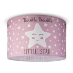 Paco home - plafonnier chambre enfant suspension b�b� abat - jour tissu rond �toiles design 4 (�45, 5 ...