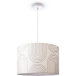 Paco home - plafonnier salon table � manger abat - jour tissu moderne abstrait lampe � suspension - blanc, ...