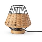 Rotin suspension salon lampe à poser boho lampe en cage table de chevet métal beige (Ø21 cm), lampe de ... Rotin suspension salon lampe à poser boho lampe en cage table de chevet métal beige (Ø21 cm), lampe de ...