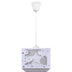 Paco home - suspension enfant abat - jour tissu arc - en - ciel �toile lion dinosaure lune beige, lampe ...