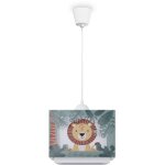 Paco home - suspension enfant abat - jour tissu arc - en - ciel �toile lion dinosaure lune lampe � suspension ...