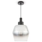 Paco home - suspension verre abat - jour vintage salle � manger moderne e27 type 1, chrome