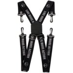 Paire de bretelles �lastique mousqueton - noir