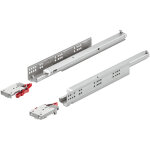 Paire de coulisses sous tiroir matrix avec retour automatique amorti longueur 500mm 433. 03. 186