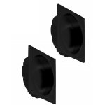 Poigne porte galandage -  encastrer - carres - noires - bonaiti