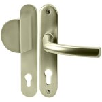 Paire poign�es de porte aluminium blind�e bricard osmose 234 mm b�quille aileron trou cylindre