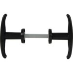 Paire de poign�es pour serrure 4 points pour porte basculante - viro noir pour porte de 16 � 40 mm bec ...