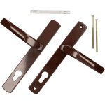 Paire de poussoirs 92 mm avec long bouclier marron pour cylindre profil� moderne universel - kotarbau ...